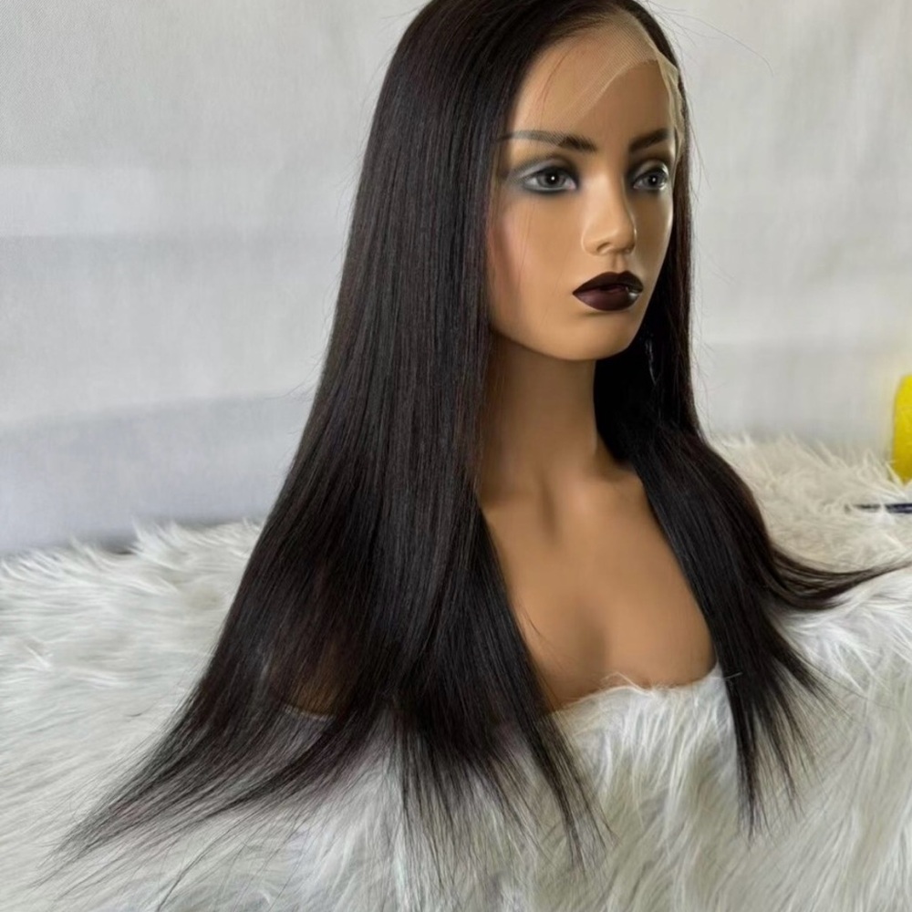 Sleek Black Women's Human Hair Wig